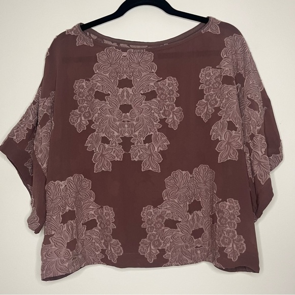 WILFRED Blayze Lightweight Floral Jacquard Boatneck Floral Crop Top - Picture 10 of 14